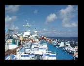 Scenes from the top deck as we spend our last full day at sea